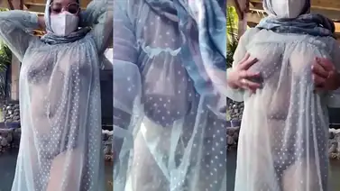 Tante Jilboobs Transparan Outdoor Pamer Berani